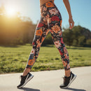 Women's Autumn Botanical Print Full Length Leggings