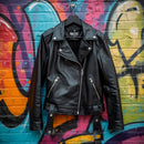 Women's Black Double Lapel Zip Jacket