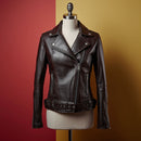 Women's Espresso Zip Closure Moto Style Jacket