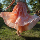 Women's Lightweight Ombre Pleated Maxi Skirt