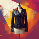 Women's Midnight Black Fitted Moto Jacket