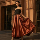 Women's Smooth Satin Finish Full Length Skirt